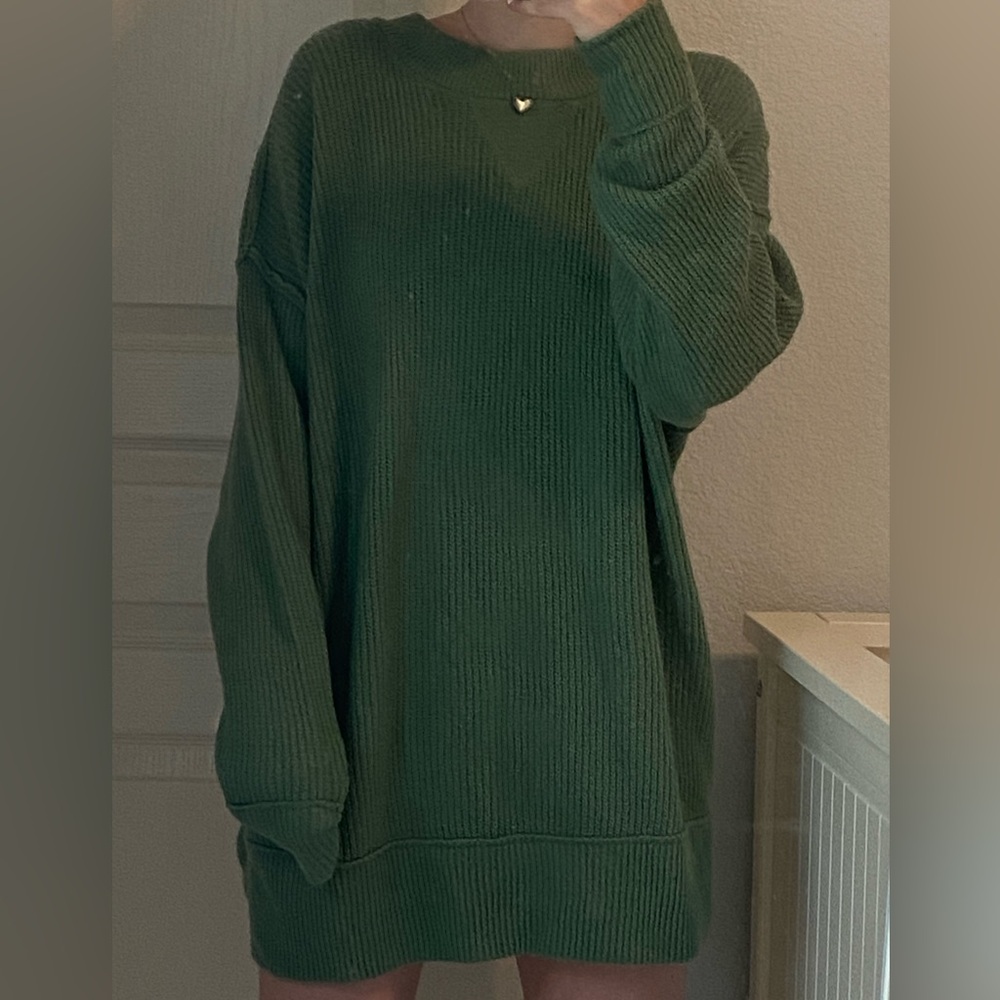 Aerie Green Knit Sweater